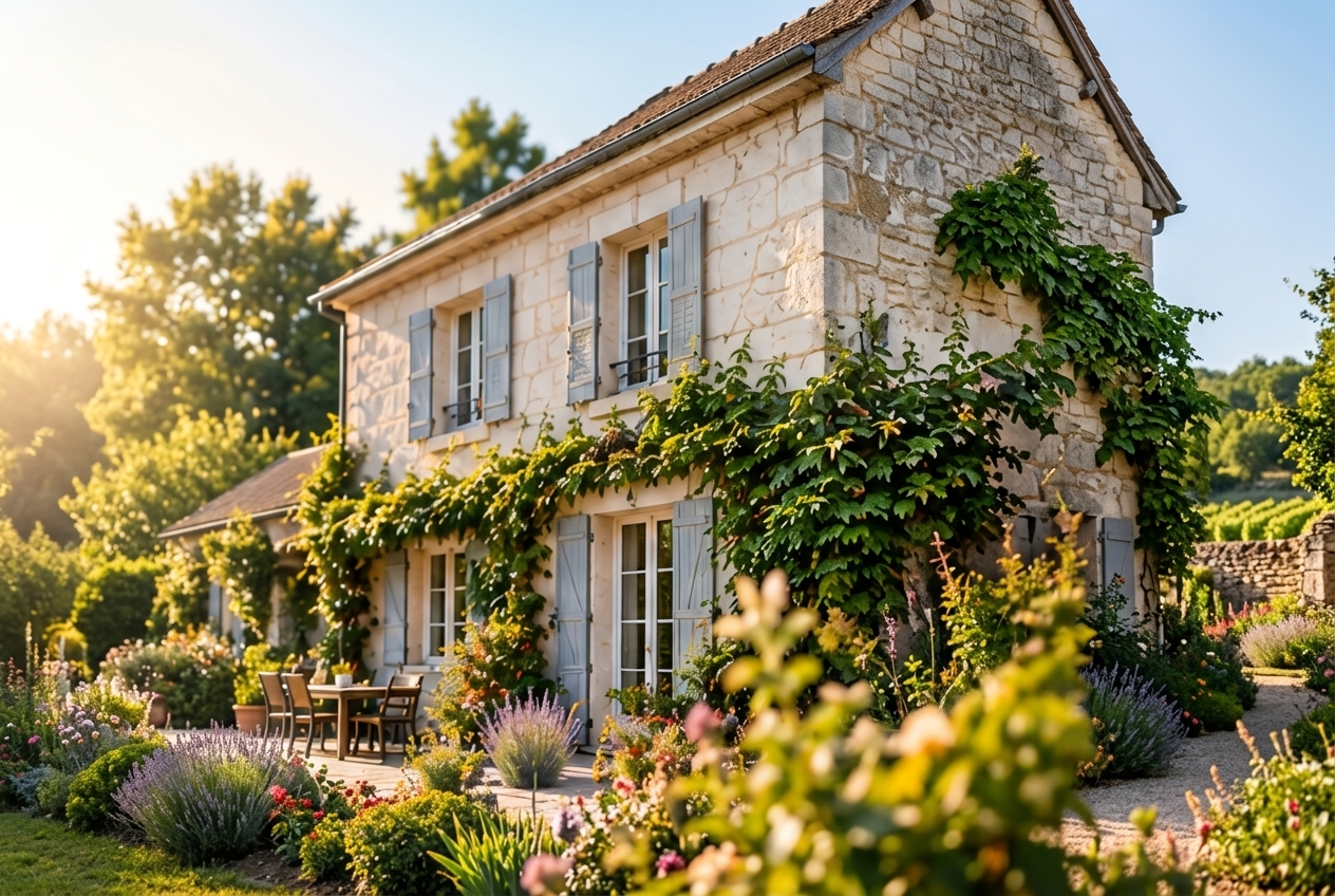 A sunlit country home
